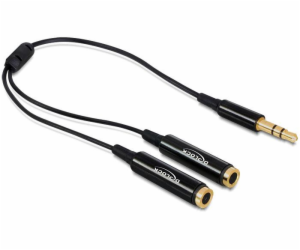 Delock adaptér stereo jack 3,5 mm samec,3 pin > 2 x stere...