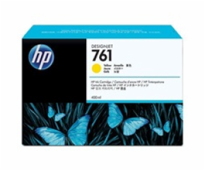 HP 761 Yellow DJ Ink Cart, 400 ml, CM992A