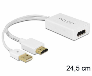 DeLOCK adaptér, USB-A + HDMI samec > DisplayPort samice