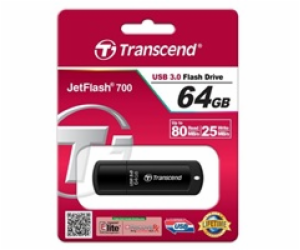 TRANSCEND Flash Disk 64GB JetFlash®700, USB 3.0 (R:80/W:2...