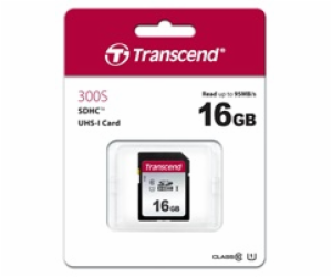 TRANSCEND SDHC karta 16GB 300S, UHS-I U1 (R:95/W:45 MB/s)