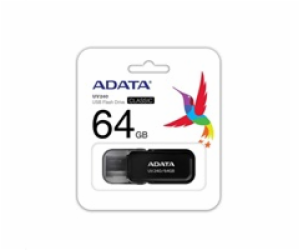 ADATA Flash Disk 64GB UV240, USB 2.0 Dash Drive, černá