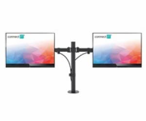 CONNECT IT TwinArm stolní držák na 2 monitory, ČERNÝ