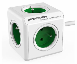 Zásuvka prodluž. PowerCube EXTENDED, Green, 5-ti rozbočka...