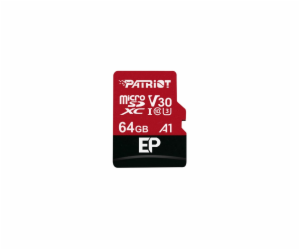 64GB microSDXC Patriot V30 A1, class 10 U3 100/80MB/s + a...