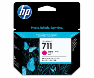 HP 711 Magenta DJ Ink Cart, 29 ml, 3-pack, CZ135A