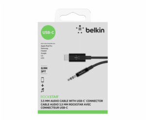 Belkin RockStar 3,5mm Aud./USB-C kabel 0,9m cern. F7U079b...