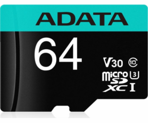 ADATA MicroSDXC karta 64GB Premier Pro UHS-I V30S (R:100/...