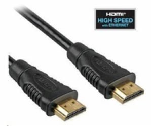 PremiumCord HDMI High Speed + Ethernet kabel, zlacené kon...