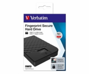 HDD 2.5&quot; 1TB USB 3.1/USB-C, Fingerprint Secure exter...