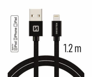 Swissten Datový Kabel Textile Usb / Lightning Mfi 1,2 M Č...