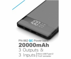 VIKING POWER BANK PN-962PD QC3.0 20000mah, QUICK CHARGE 3...