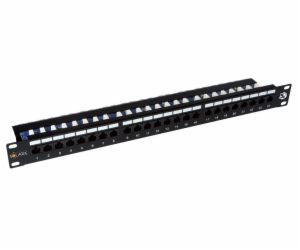 SOLARIX patch panel, CAT5E, 24 x RJ45, UTP s vyvazovací l...