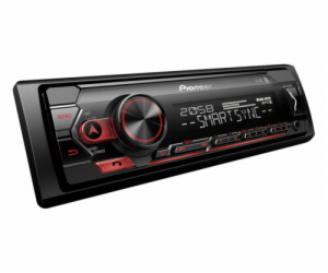 Pioneer MVH-S320BT autorádio s USB a Bluetooth červené