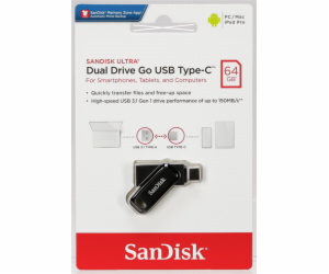 SANDISK Ultra Dual USB Typ-C Laufwerk 64 GB, USB-Stick PA...