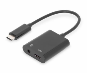 DIGITUS USB Type-C Adapter Type-C to USB--C + 3.5mm Jack