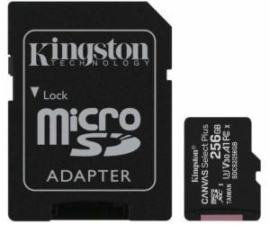 Kingston MicroSDXC karta 256GB Canvas Select Plus 100R A1...