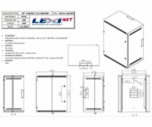 LEXI-Net 19" nástěnný rozvaděč 9U 600x400, nosnost 60 kg,...