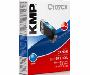 KMP C107CX cartridge modra komp. s Canon CLI-571 XL C