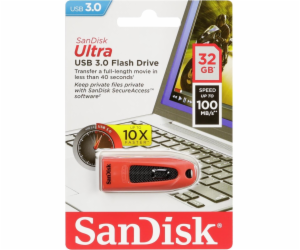 SanDisk Flash Disk 32GB Ultra, USB 3.0, červená 45019826