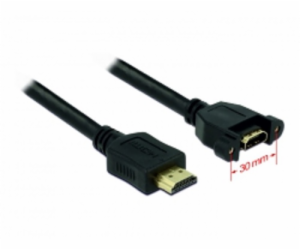 Delock kabel HDMI A samec > HDMI A samice přišroubovateln...