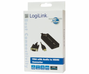 AV LogiLink D-Sub (VGA) - HDMI + USB-A adaptér černý (CV0...