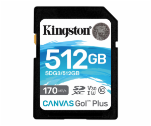 KINGSTON 512GB SDXC Canvas Go! Plus 170R/90W CL10 U3 V30