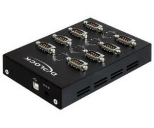 Delock USB adaptér USB - RS-232 x8 černý (61860)