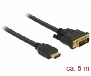 Delock Kabel HDMI na DVI 24+1 obousměrný 5 m