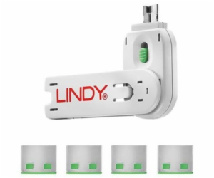 Lindy zámek USB portu (4 kusy) s klíčem, ochrana proti kr...