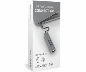 HUB USB TerraTec Connect C2 1x RJ-45 + 3x USB-A 3.0 (251735)