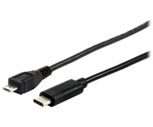 Equip USB-C - microUSB kabel USB 1 m černý (12888407)