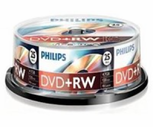 1x25 Philips DVD+RW 4,7GB 4x SP