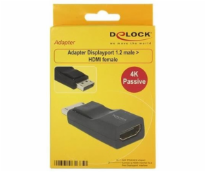 Adapter Displayport 1.2 (M) -> HDMI(F) 4K czarny 