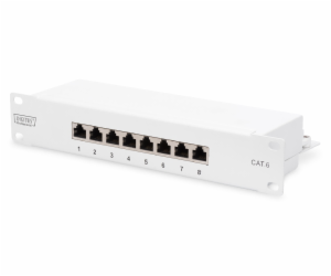 DIGITUS CAT 6 patch panel, stíněný, 8 portů RJ45 8P8C, LS...