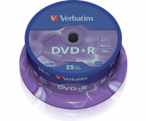 Verbatim DVD+R 4,7 GB 16x 25 kusů (43500)