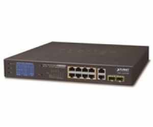 Planet GSD-1222VHP PoE switch, 8x PoE + 2x 1000Base-T + 2...