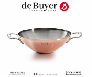 De Buyer Prima Matera Wok induct ion copper/steel with 2 ...