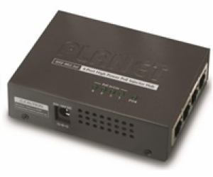 Planet HPOE-460 PoE injektor, 4x 10/100/1000, PoE 30W, 80...