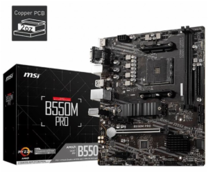 MSI MB Sc AM4 A520M PRO, AMD A520, VGA, 2xDDR4, mATX