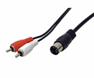 Kabel audio DIN5pin(M) -> 2x cinch (M) , 1,5m