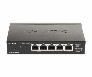 D-Link DGS-1100-05PDV2 5-Port Gigabit PoE Smart Switch, b...