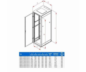 Rack Triton 19   stojanový 32U/800x900 prosklené dveře, šedý