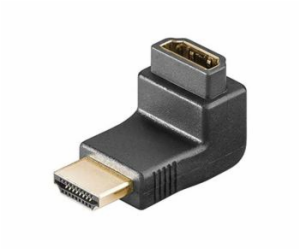 Redukce HDMI A(M) - HDMI A(F) lomená nahoru, zlacené kone...