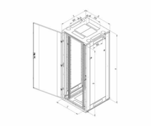 Rack Triton 19   stojanový, 32U/800x600, prosklené dveře,...