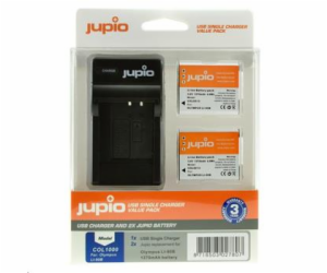 Set Jupio 2x baterie Li-90B/92B 1270mAh a nabíječka pro O...