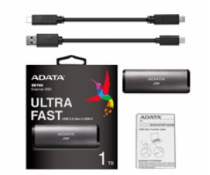 ADATA External SSD 512GB SE760 USB 3.2 Gen2 type C Černá