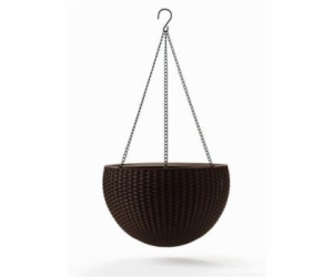 Květináč Keter Hanging Sphere whiskey hnědý