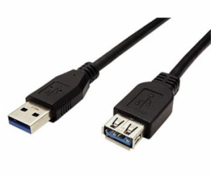 Kabel USB 3.0 A-A 3m A(M)-A(F) prodlužovací, černý