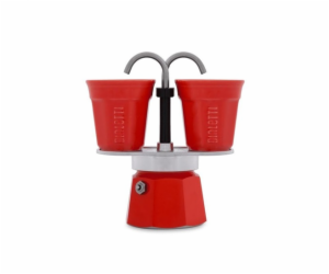 Bialetti Mini Express 2 set Červ. +2 šálky